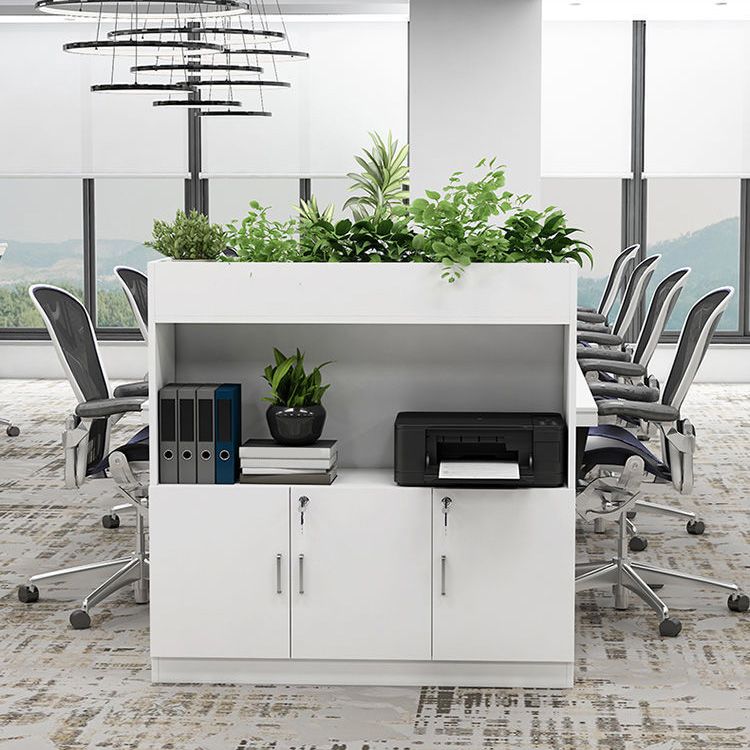 Archivo de estantes de almacenamiento lateral Bloqueo de madera Archivo moderno