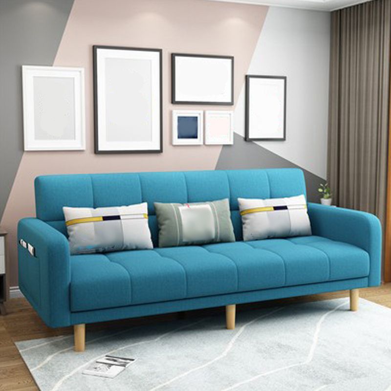Biscuit Back Square Arm Modern Sleeper with Foldable Convertible Sleeper Clearhalo 'furn' 'furn_sofas' 'Furniture' 'furniture_sofas' 'kitchen' 'kitchen_sofas' 'Living Room Furniture' 'Sofa' 'sofas' 1200x1200_87d6033f-96d1-404c-ab0a-be5a5bf887a7