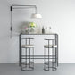 Contemporary Upholstered Counter Stool Bar-height Bar Stool with Metal Base Clearhalo 'Bar Furniture' 'Bar Stools' 'bar_stools' 'furn' 'furn_bar_stools' 'Furniture' 'Kitchen & Dining Furniture' 1200x1200_87d77953-da48-4947-8113-0a9072b14fc7