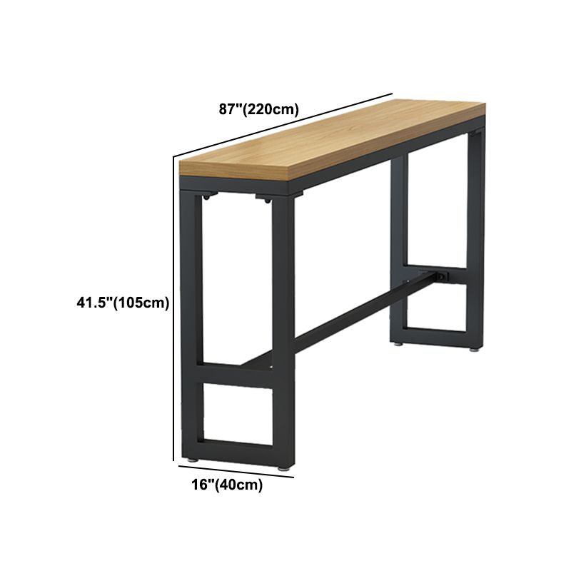 Industrial 1/7/12 Pieces Bar Table Set Rectangle Pine Wood Counter Table with High Stools Clearhalo 'Bar Furniture' 'furn' 'furn_home_bar_bar_sets' 'Furniture' 'Home Bars & Bar Sets' 'home_bar_bar_sets' 'Kitchen & Dining Furniture' 1200x1200_87d8da9b-6f95-4498-a736-601d02d81bb9