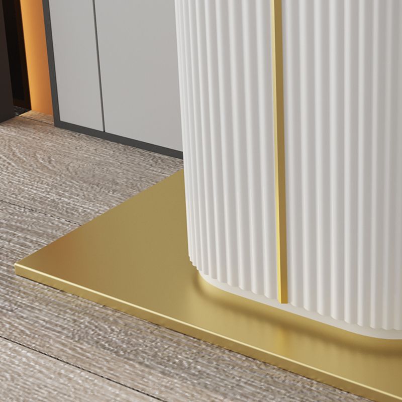 Tavolo console in ardesia a mezza luna glam tavolo da divano con console di divano piedistallo resistente