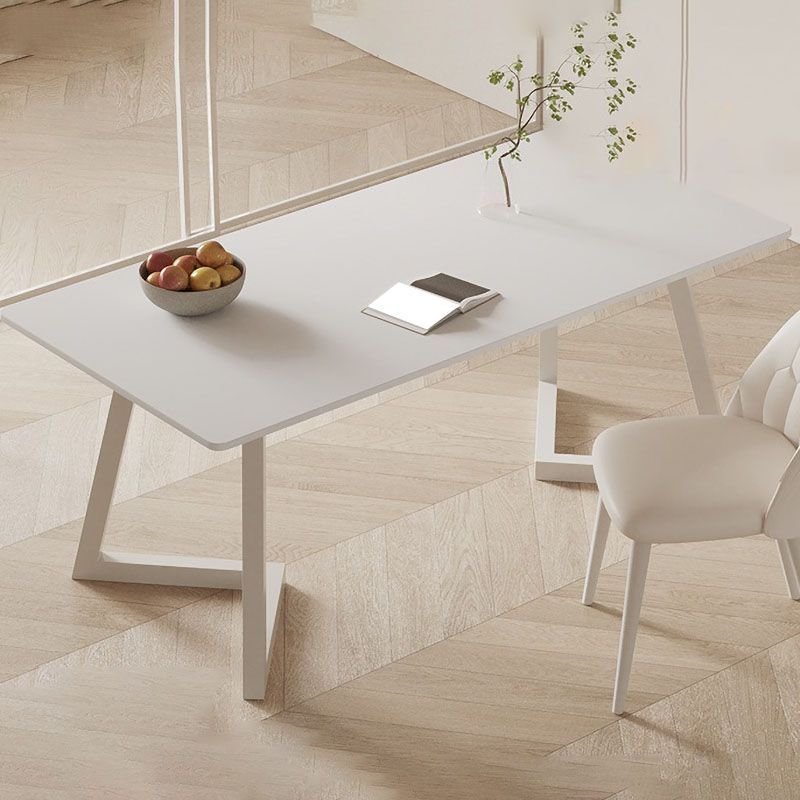 Scrivania da ufficio a forma di rettangolare scrivania in pietra in bianco per casa