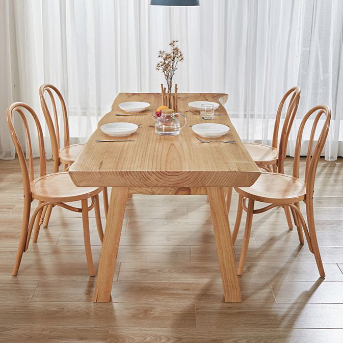 Glam Standard Khaki Dining Table Solid Wood Rectangle Shape Dining Table for Kitchen Clearhalo ' dining_table' 'Dining Tables & Seating' 'Dining Tables' 'furn' 'furn_dining_table' 'Furniture' 'furniture_dining_table' 'Kitchen & Dining Furniture' 'kitchen&dining_furn' 'kitchen' 'kitchen_dining_table' 1200x1200_87dbc77d-821c-479c-bfce-6686ba61a7d3