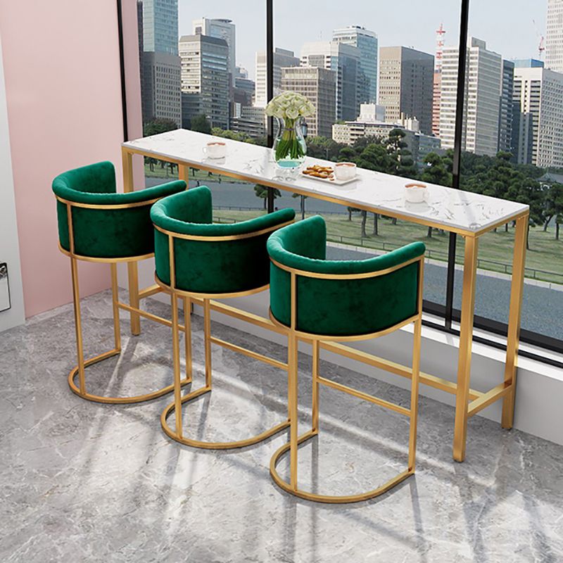 Rectangle Coffee Shop Patio Bar Table Footrest White and Gold Marble Counter Table Clearhalo 'Bar Furniture' 'Bar Tables' 'bar_tables' 'furn' 'furn_bar_tables' 'Furniture' 'furniture_bar_tables' 'Kitchen & Dining Furniture' 1200x1200_87dcb3c3-d103-4d93-9591-0f74e78c9551