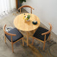 Table à manger ronde en bois massif d'hévéa, pour salle à manger