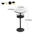 Contemporary Marble Pedestal Pub Bar Table Balcony Event and Cocktail Table with Storage Clearhalo 'Bar Furniture' 'Bar Tables' 'bar_tables' 'Furniture' 'furniture_bar_tables' 'Kitchen & Dining Furniture' 'kitchen&dining_furn' 'kitchen' 1200x1200_87de06c8-8950-428e-b9a1-23f29fc85d7b