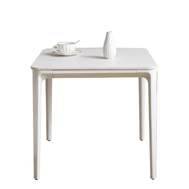 Moderne stijl 4 poten witte metalen basis leisteen rechthoekige salontafel voor woonkamer