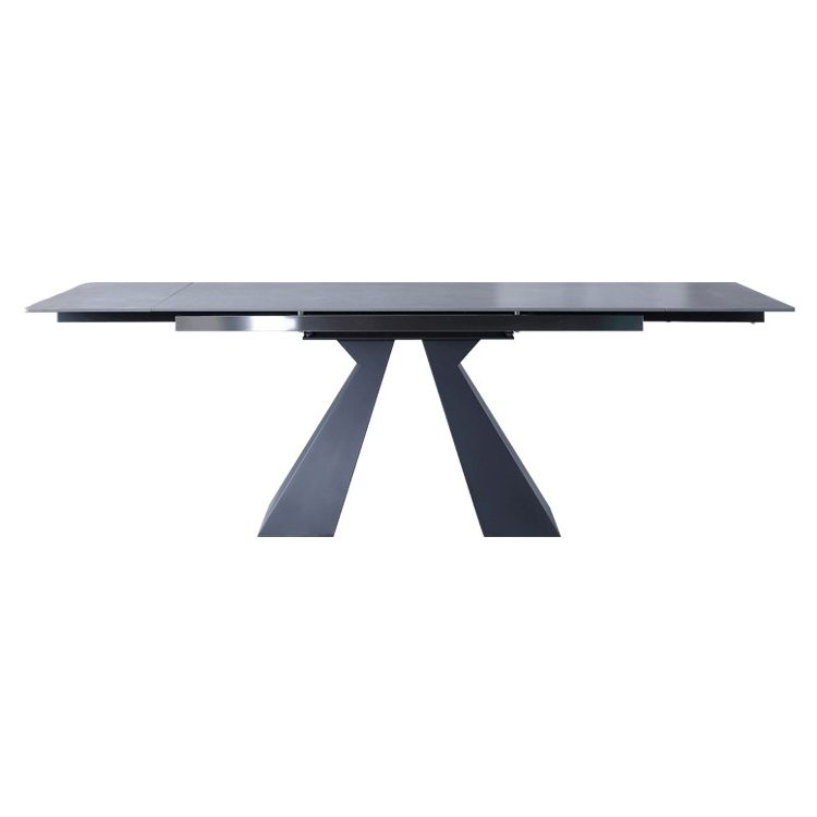 Extendable Industrial Sintered Stone Table Rectangle Dining Table with Double Pedestal Clearhalo ' dining_table' 'Dining Tables & Seating' 'Dining Tables' 'furn' 'furn_dining_table' 'Furniture' 'furniture_dining_table' 'Kitchen & Dining Furniture' 'kitchen&dining_furn' 'kitchen' 'kitchen_dining_table' 1200x1200_87df65ec-43c0-4b23-856d-36e23c1db66e