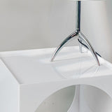 Square Acrylic Side Table 13.78" W x 13.78" H End Table with Storage