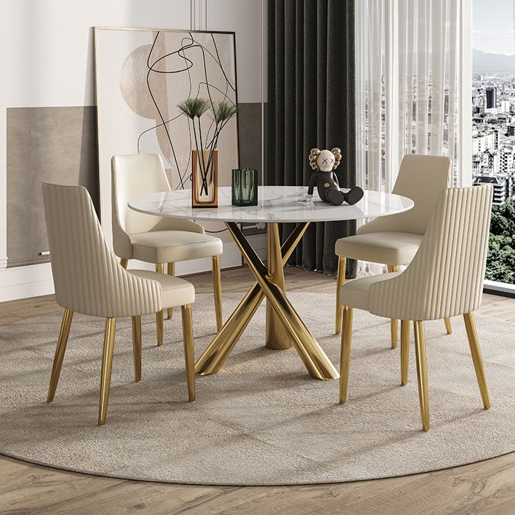 Contemporary Fixed Dining Room Table Set Sintered Stone Top Dining Table Furniture Clearhalo 'Dining Room Sets' 'Dining Tables & Seating' 'dining_room_set' 'furn' 'furn_dining_room_set' 'Furniture' 'furniture_dining_room_set' 'Kitchen & Dining Furniture' 'kitchen&dining_furn' 'kitchen' 1200x1200_87e00da0-7ba3-409f-9b24-66ebdb10cb2a