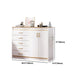 13.38" Wide Rectangle Accent Chest White Wood Accent Cabinet