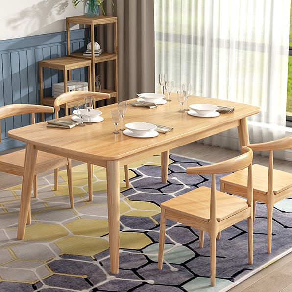 Modern Style Solid Wood Dining Room Set with Rectangle Shape Table and 4 Legs Base for Home Use Clearhalo 'Dining Room Sets' 'Dining Tables & Seating' 'dining_room_set' 'furn' 'furn_dining_room_set' 'Furniture' 'furniture_dining_room_set' 'Kitchen & Dining Furniture' 'kitchen&dining_furn' 'kitchen' 1200x1200_87e384da-2be0-4c77-b12e-2cdf009eaa2a