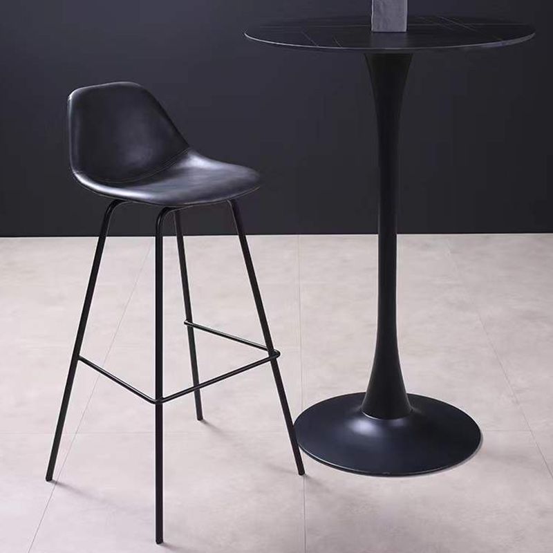 Contemporary Style Bar-stool Bucket Bar Stool with Metal Legs for Home Clearhalo 'Bar Furniture' 'Bar Stools' 'bar_stools' 'furn' 'furn_bar_stools' 'Furniture' 'Kitchen & Dining Furniture' 1200x1200_87e3a46e-bd02-4355-986e-1497b85bff1c