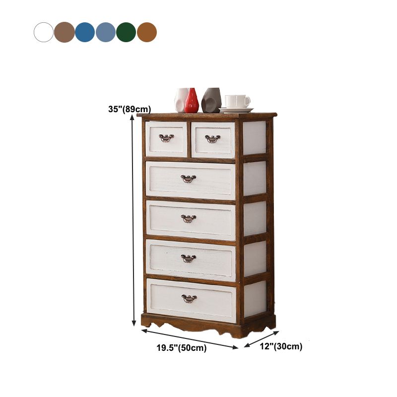 12 "W Vintage Wood Dessous Brust vertikale Aufbewahrungstruhe mit Schubladen