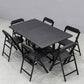 Modern 1/2/5/7 Pieces Foldable Dinette Set Black Wood Dining Table Set for Kitchen Clearhalo 'Dining Room Sets' 'Dining Tables & Seating' 'dining_room_set' 'furn' 'furn_dining_room_set' 'Furniture' 'furniture_dining_room_set' 'Kitchen & Dining Furniture' 1200x1200_87e425e0-21c5-4226-adc9-38a67b1e5b6f