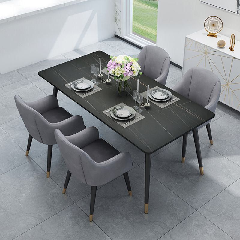 Black Frame Stone Dining Room Table Traditional Luxury Rectangle Dining Table Clearhalo 'Dining Tables & Seating' 'Dining Tables' 'dining_table' 'furn' 'furn_dining_table' 'Furniture' 'furniture_dining_table' 'Kitchen & Dining Furniture' 'kitchen' 'kitchen_dining_table' 1200x1200_87e89ce3-2ee5-4d17-bc17-4153dbc7526b
