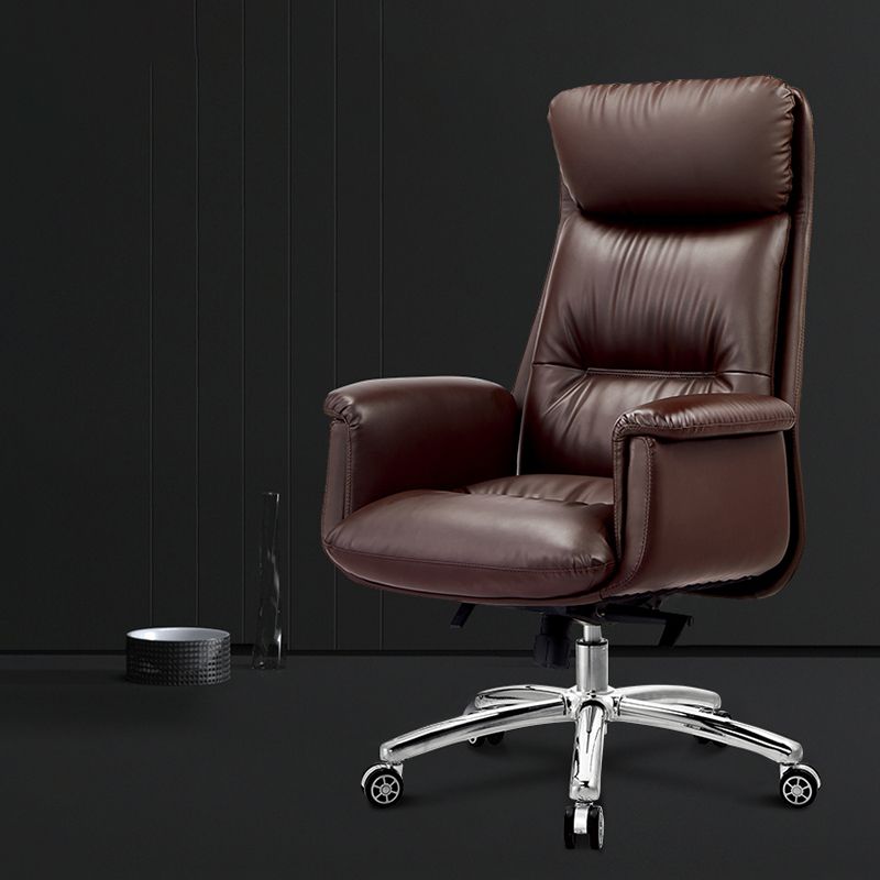 Executive Swivel Office Chair Moderner Kunstleder -Armstuhl mit Rädern