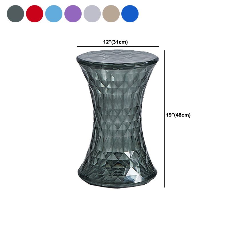 Contemporary 19" Tall Side End Table Plastic Round Side End Table Clearhalo 'Coffee & Accent Tables' 'End & Side Tables' 'end_side_tables' 'furn' 'furn_end_side_tables' 'Furniture' 'Living Room Furniture' 1200x1200_87e92ee5-1e53-486e-9b2e-52d656432df9
