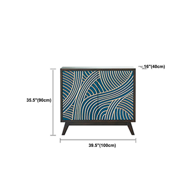 Table du buffet en bois massif armoire à butte contemporaine pour la cuisine