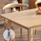 Rectangle Dining Site Table Rubberwood Solid Wood Furniture with 4 Legs