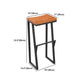 Taburete de bar con pedestal de trineo de hierro, taburete de madera industrial para interiores