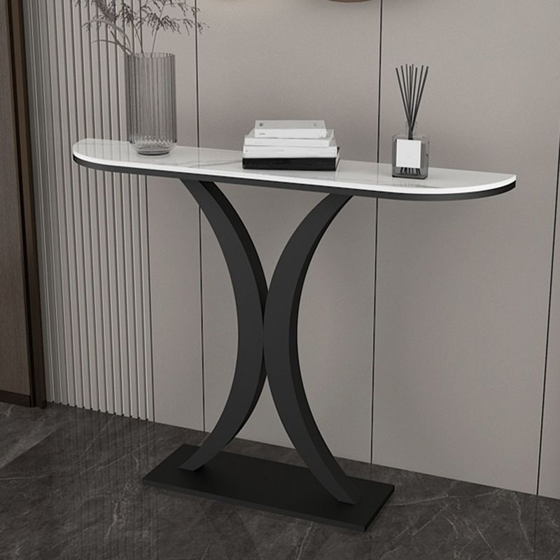 Tavolo da 11 "di fine tavola di fine della pietra da 11" tavolo da accento mezza luna