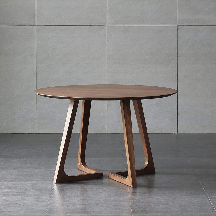 Round Double Pedestal Casual Dining Table Wood Color Fixed Table of Pinewood Solid Wood Clearhalo 'Dining Tables & Seating' 'Dining Tables' 'dining_table' 'furn' 'furn_dining_table' 'Furniture' 'furniture_dining_table' 'Kitchen & Dining Furniture' 'kitchen' 'kitchen_dining_table' 1200x1200_87ee614b-8917-4359-a64c-f0692b4f0fd4