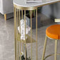 Living Room Counter-height Pub Table Gold Storage Metal Bar Dining Table Clearhalo 'Bar Furniture' 'Bar Tables' 'bar_tables' 'furn' 'furn_bar_tables' 'Furniture' 'furniture_bar_tables' 'Kitchen & Dining Furniture' 1200x1200_87f4bff8-bada-43c7-9571-bbbb78bf80c7