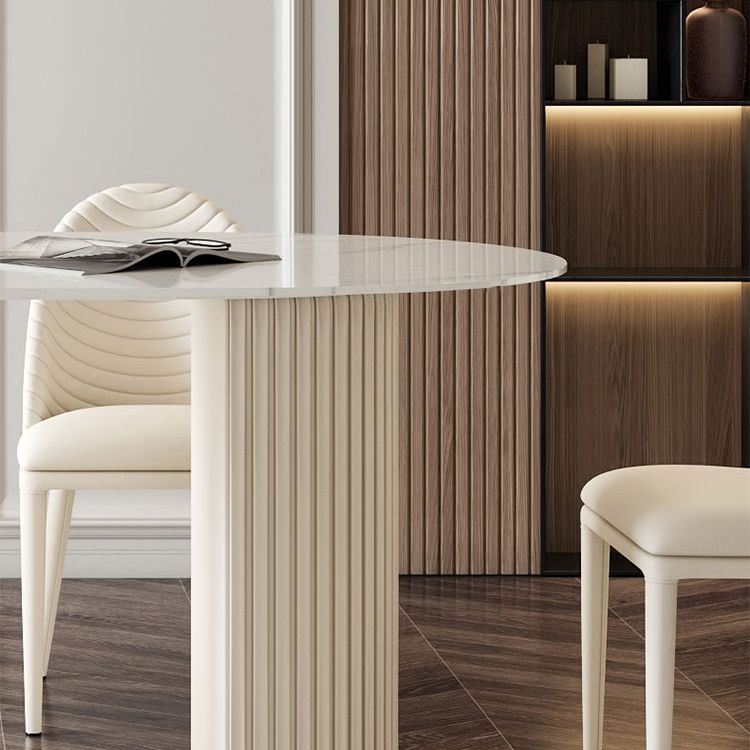 Oval Sintered Stone Top Dining Table Modern Table in White with Double Pedestal Clearhalo ' dining_table' 'Dining Tables & Seating' 'Dining Tables' 'furn' 'furn_dining_table' 'Furniture' 'furniture_dining_table' 'Kitchen & Dining Furniture' 'kitchen&dining_furn' 'kitchen' 'kitchen_dining_table' 1200x1200_87f534ee-87ba-48c3-a9af-517be6547b9d