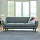 Contemporary Tuxedo Arm Sofa Slipcovered Settee for Living Room
