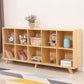 Contemporary Pine Wood Bookshelf Closed Back Bookcase for Home Office