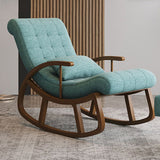 25.59 "brede accentstoel katoen blend lounge stoel met slee en kussen terug