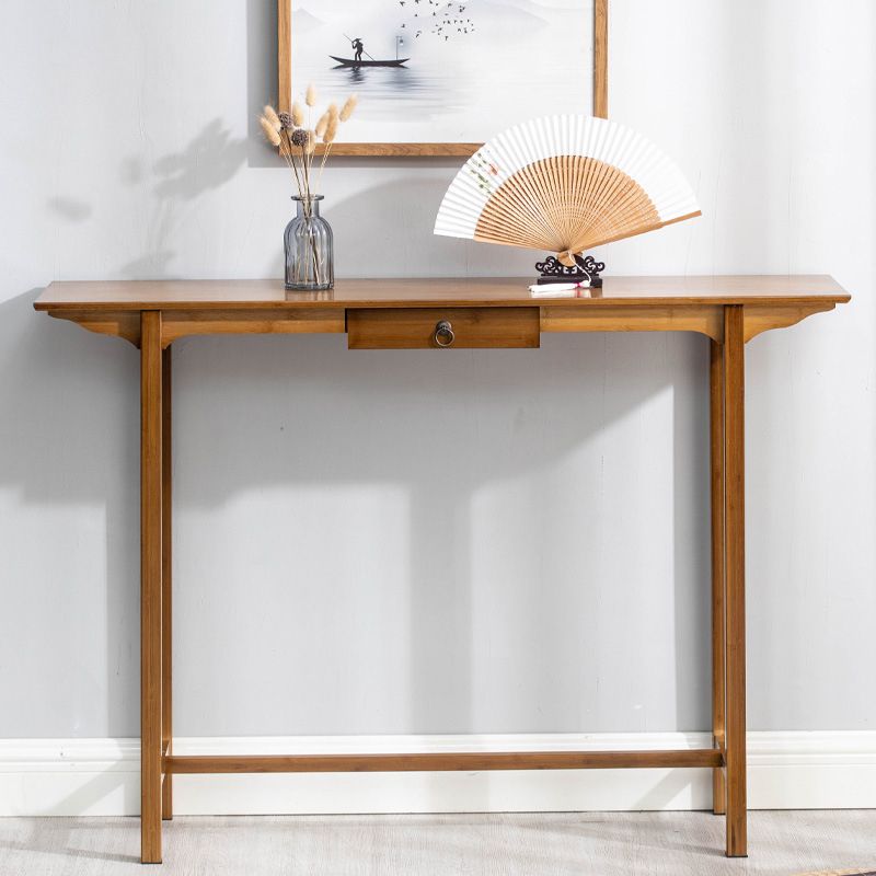 Mesa de consola moderna de mediados de siglo Mesa de consola de rectángulo marrón oscuro