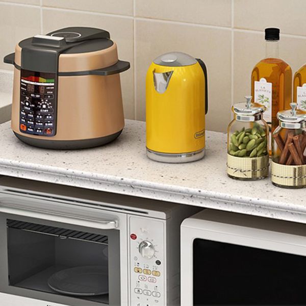 Modern Style Stone Sideboard Dining Room 31.5"H Buffet Server in White Clearhalo 'buffet_sideboard' 'Buffets & Sideboards' 'furn' 'furn_buffet_sideboard' 'Furniture' 'Kitchen & Dining Furniture' 1200x1200_87f9084f-33fd-4e4c-b795-2c5455d3e95c