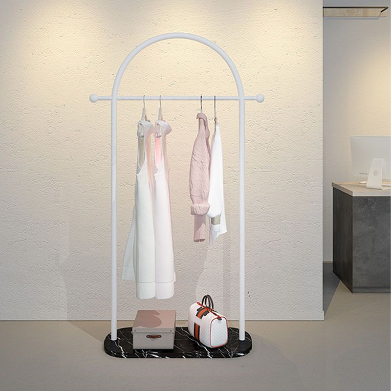 Modern Metal Hall Stand Hanging Rail with 2 Hooks Coat Hanger Clearhalo 'Entry & Mudroom Furniture' 'furn' 'furn_hall_tree_coat_racks' 'Furniture' 'Hall Trees & Coat Racks' 'hall_tree_coat_racks' 1200x1200_87fb0d17-77e7-4c58-97ad-67053cd25b8a