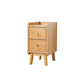 20 inch H nachtkastje Modern massief hout 2-laden Beech bed nachtkastje met benen