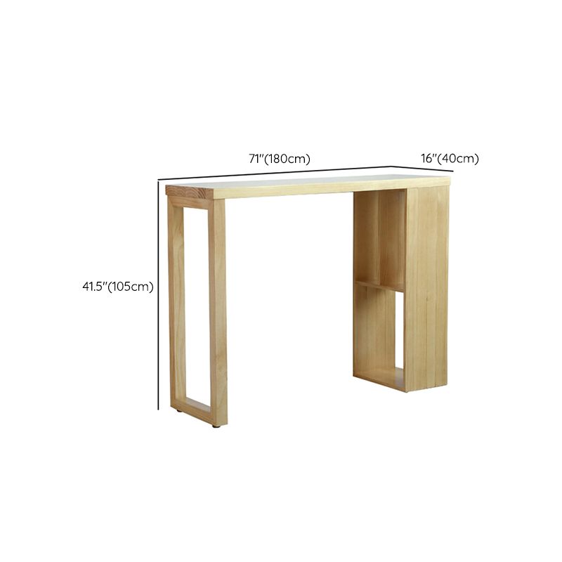 Double Pedestal Bar Table Set 2/3 Pcs Solid Wood Bar Table and Backless Stools Clearhalo 'Bar Furniture' 'furn' 'furn_home_bar_bar_sets' 'Furniture' 'Home Bars & Bar Sets' 'home_bar_bar_sets' 'Kitchen & Dining Furniture' 1200x1200_87fe694c-71ec-4d14-a0e5-73f4f169ffbb