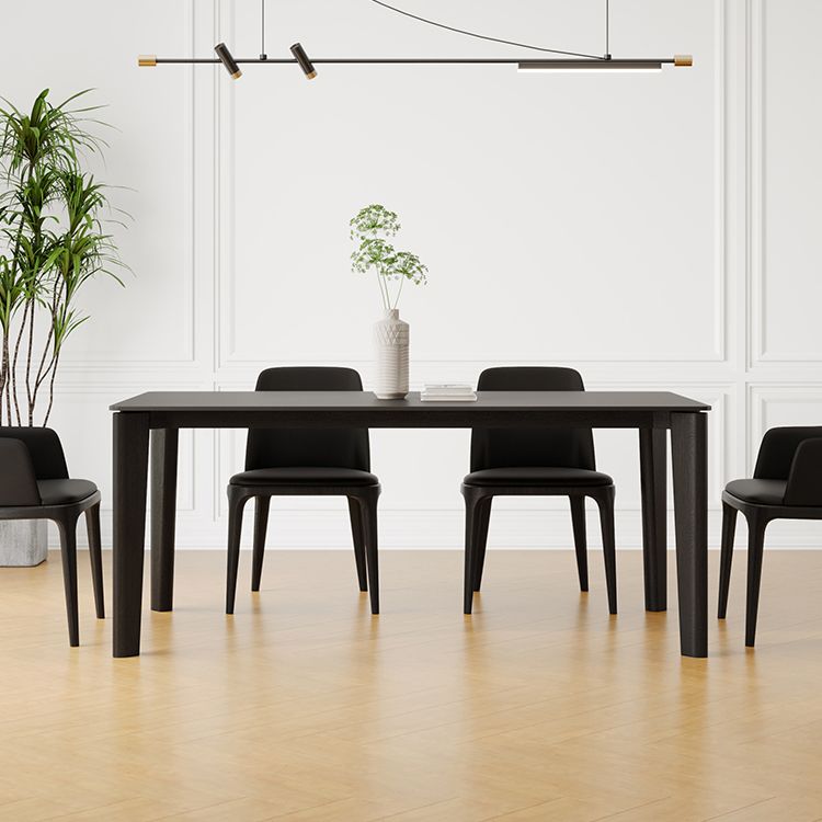 Sintered Stone Top Modern Black Table for Restaurant Rectangle Dining Table with 4 Legs Clearhalo ' dining_table' 'Dining Tables & Seating' 'Dining Tables' 'furn' 'furn_dining_table' 'Furniture' 'furniture_dining_table' 'Kitchen & Dining Furniture' 'kitchen&dining_furn' 'kitchen' 'kitchen_dining_table' 1200x1200_87fe98b2-260b-4642-8033-86a9927d6803