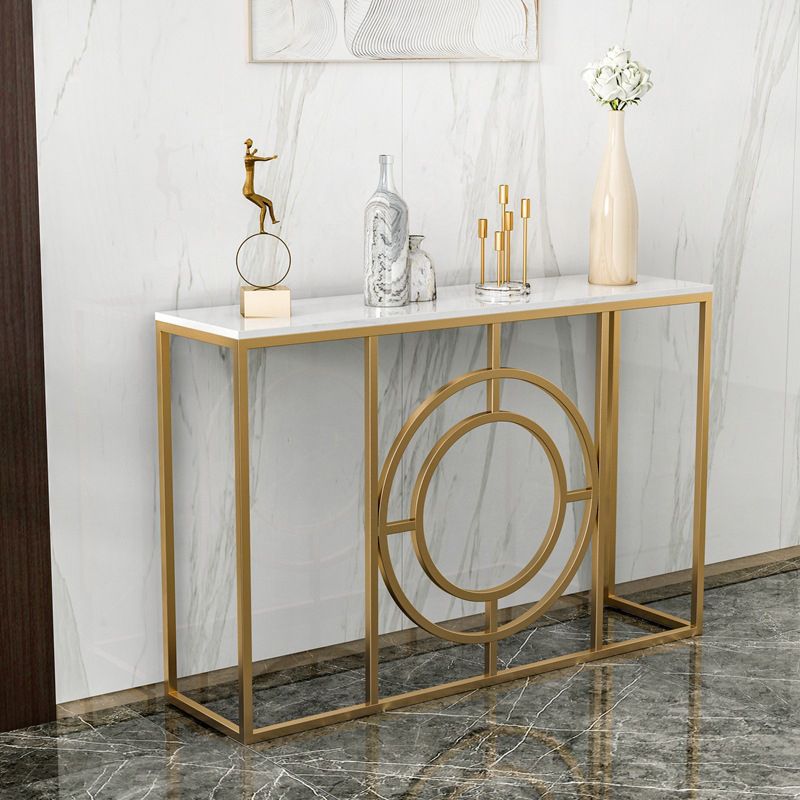 Glam Console Accent Table Antique Finish Rectangle Console Sofa Table