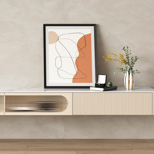 Console TV con console mediatica contemporanea con cassetti