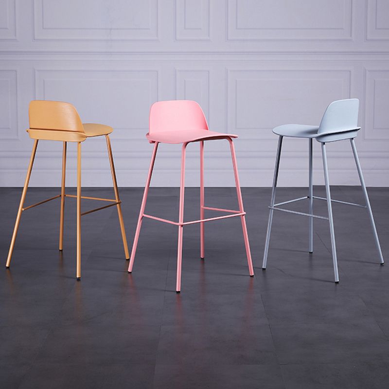 Industrial Style Bar-stool Rectangle PP Seat Counter Stool for Kitchen Bar Clearhalo 'Bar Furniture' 'Bar Stools' 'bar_stools' 'furn' 'furn_bar_stools' 'furniture_bar_stools' 'Kitchen & Dining Furniture' 'kitchen&dining_furn' 'kitchen' 'kitchen_furn' Furniture' 1200x1200_88040d21-bd7d-4cb7-8ef3-b19bac353ca3