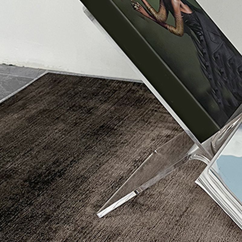 Zeitgenössischer Acryl -Bücherregal Standard Clear Open Back Bücherregal