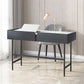 Scrivania rettangolare in pietra moderna 29,53 "scrivania alta con 2 cassetti