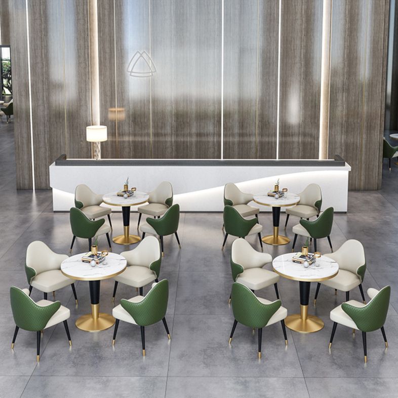 Modern Round Dining Table Set 1/4/5 Pieces Dining Set with Padded Chairs Clearhalo 'Dining Room Sets' 'Dining Tables & Seating' 'dining_room_set' 'furn' 'furn_dining_room_set' 'Furniture' 'Kitchen & Dining Furniture' 1200x1200_88067b6b-3821-4bf0-ba5b-1cf7e416eb4b