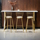 Glam Gold Iron Bar Dining Table White Wood Rectangle Indoor Bistro Table Clearhalo 'Bar Furniture' 'Bar Tables' 'bar_tables' 'furn' 'furn_bar_tables' 'Furniture' 'furniture_bar_tables' 'Kitchen & Dining Furniture' 1200x1200_8806b28c-5320-4a61-a294-74cc646d6592