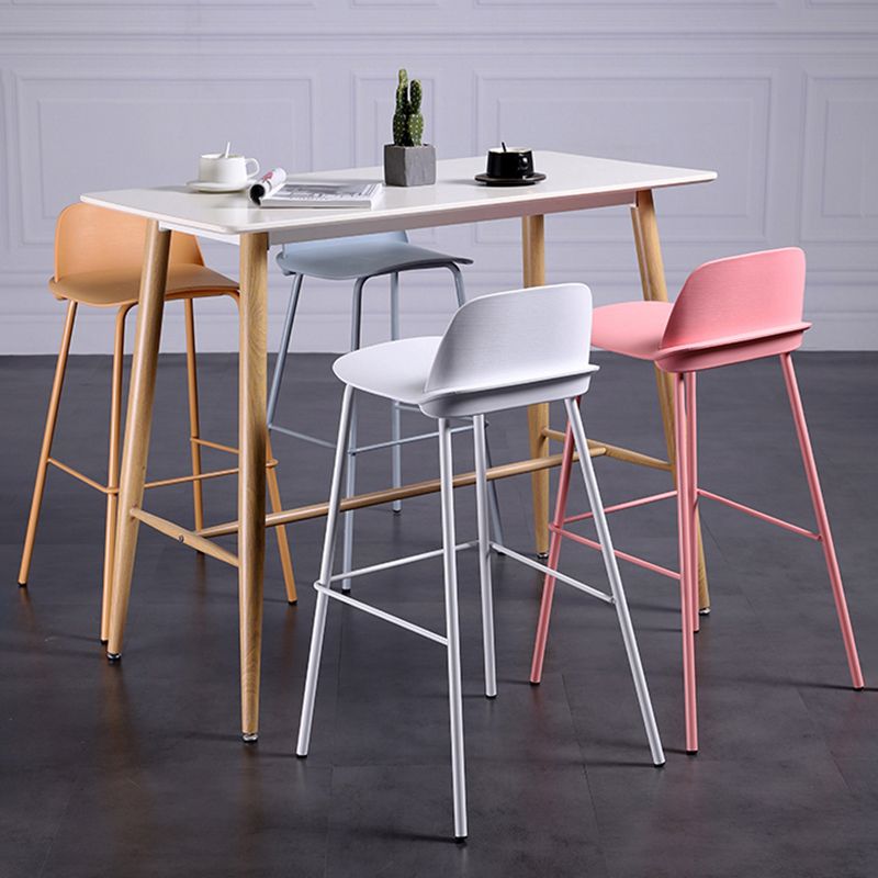 Industrial Style Bar-stool Rectangle PP Seat Counter Stool for Kitchen Bar Clearhalo 'Bar Furniture' 'Bar Stools' 'bar_stools' 'furn' 'furn_bar_stools' 'furniture_bar_stools' 'Kitchen & Dining Furniture' 'kitchen&dining_furn' 'kitchen' 'kitchen_furn' Furniture' 1200x1200_880721d8-124e-4cae-8a7a-331b6b275273