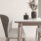 Mesa de comedor estilo Glam, mesa de comedor rectangular de piedra en blanco