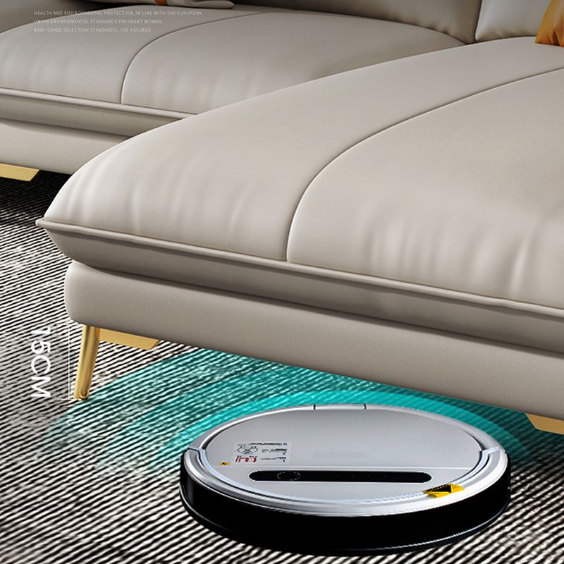 Divano sezionale in pelle autentica da 37,4 "divano ad alta crema con cuscino