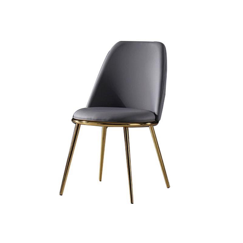 Sedia laterale in stile glam sedia da pranzo srofida senza braccio per sala da pranzo