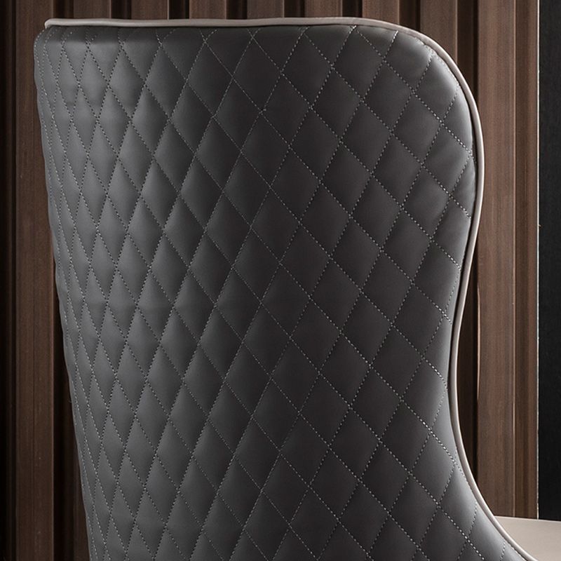 Glam Faux Leather Dining Chairs Wood Armless Dining Chair for Home Use Clearhalo 'Dining Chairs' 'Dining Tables & Seating' 'dining_chair' 'furn' 'furn_dining_chair' 'Furniture' 'furniture_dining_chair' 'Kitchen & Dining Furniture' 1200x1200_880a4569-80e6-42c3-950d-b5c9d256c364